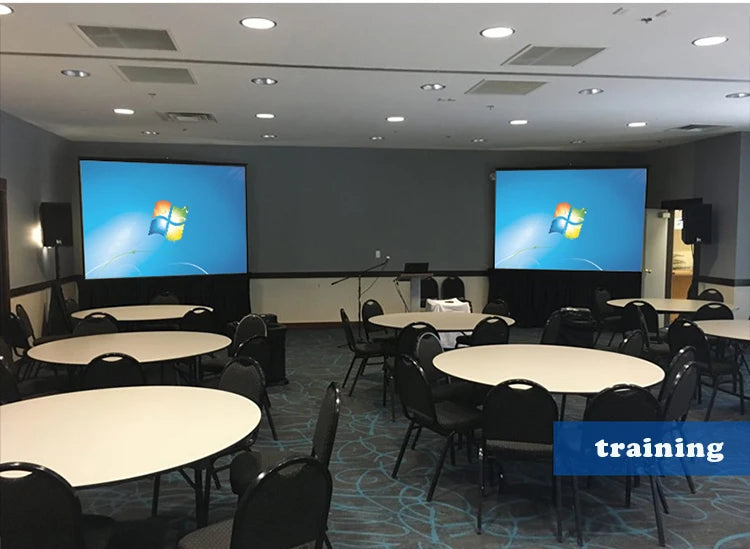 150 Inch Foldable Fast Fold Projection Screen Floor Standing Home Theater Office 4:3 4K Portable White Outdoor Projector Screen