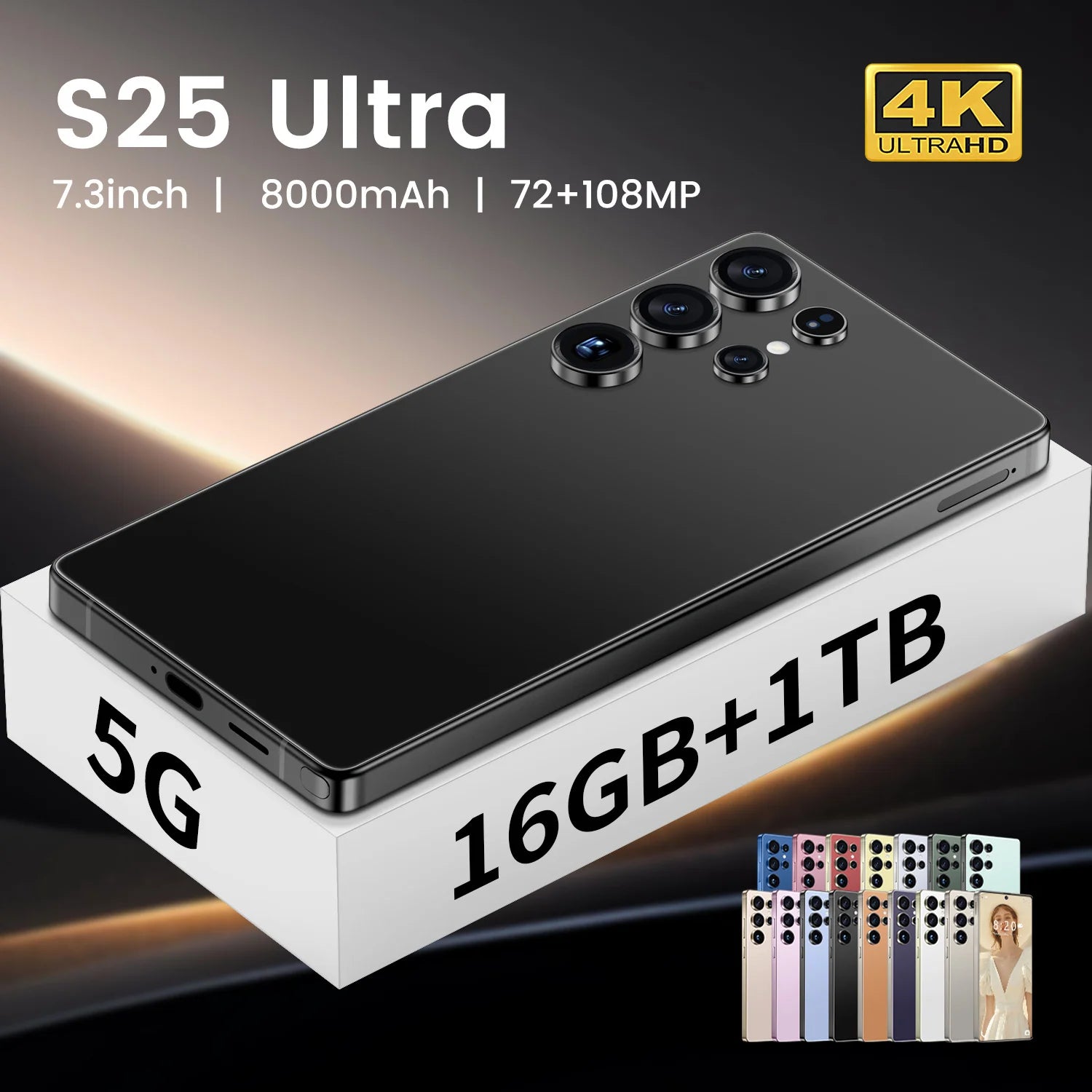 S25 Mint NFC Enabled Smart Phone 120W Dual Sim 512 GB Rom 30x Digital Zoom Quick Charge 108MP Rear Camera 2K HD Gaming-Spanish