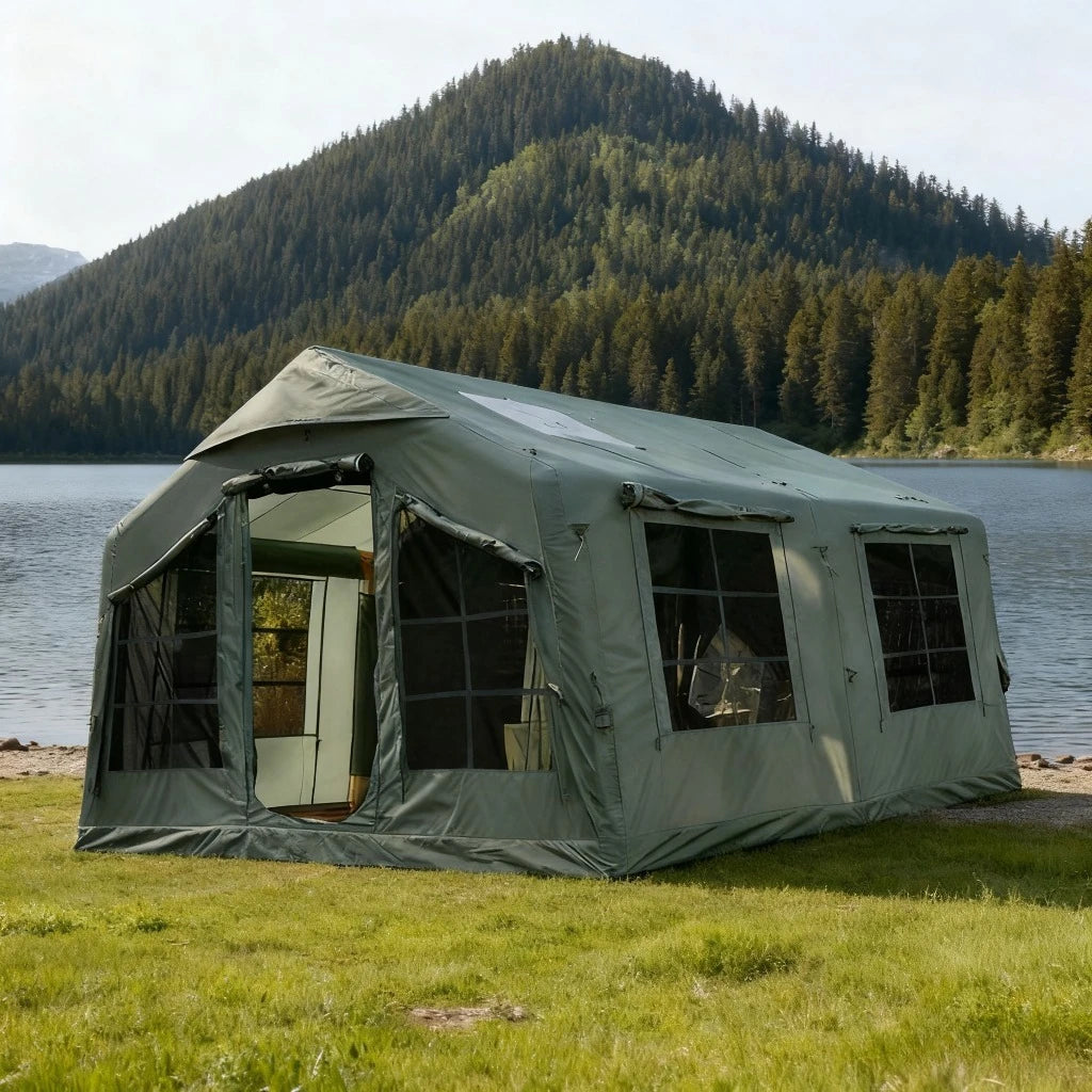 Air Inflatable Tents 12.96 ㎡ Suitable for 6 to 9 Person Large Space Factory Price Waterproof Oxford Camping Inflatable Tent