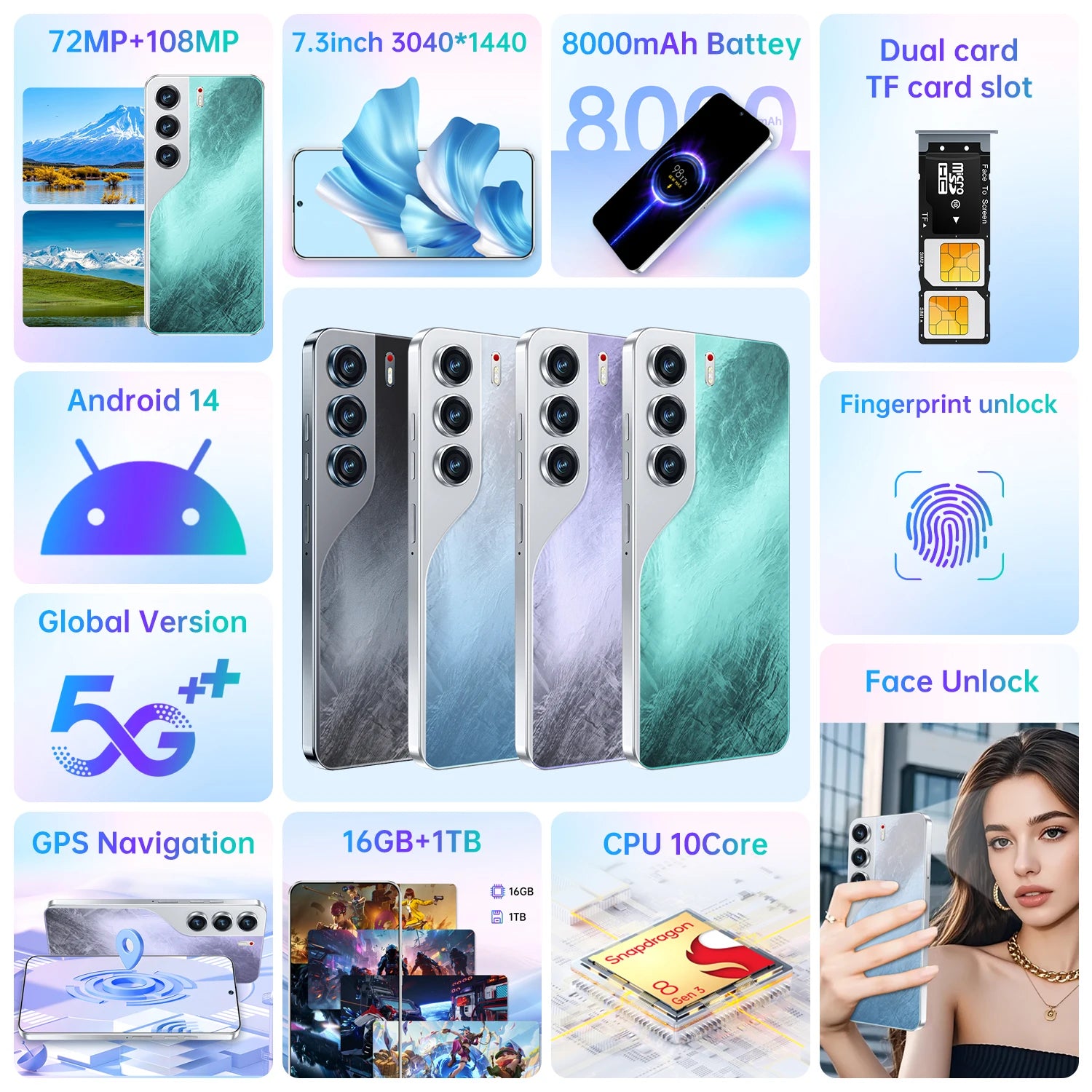 Original Camon 40 Pro Power Techno 1TB Camon40 Pro Octa-core 6.2inch 12+256GB/512GB 5G Smartphones 6800mAh 108MP Mobile Phone