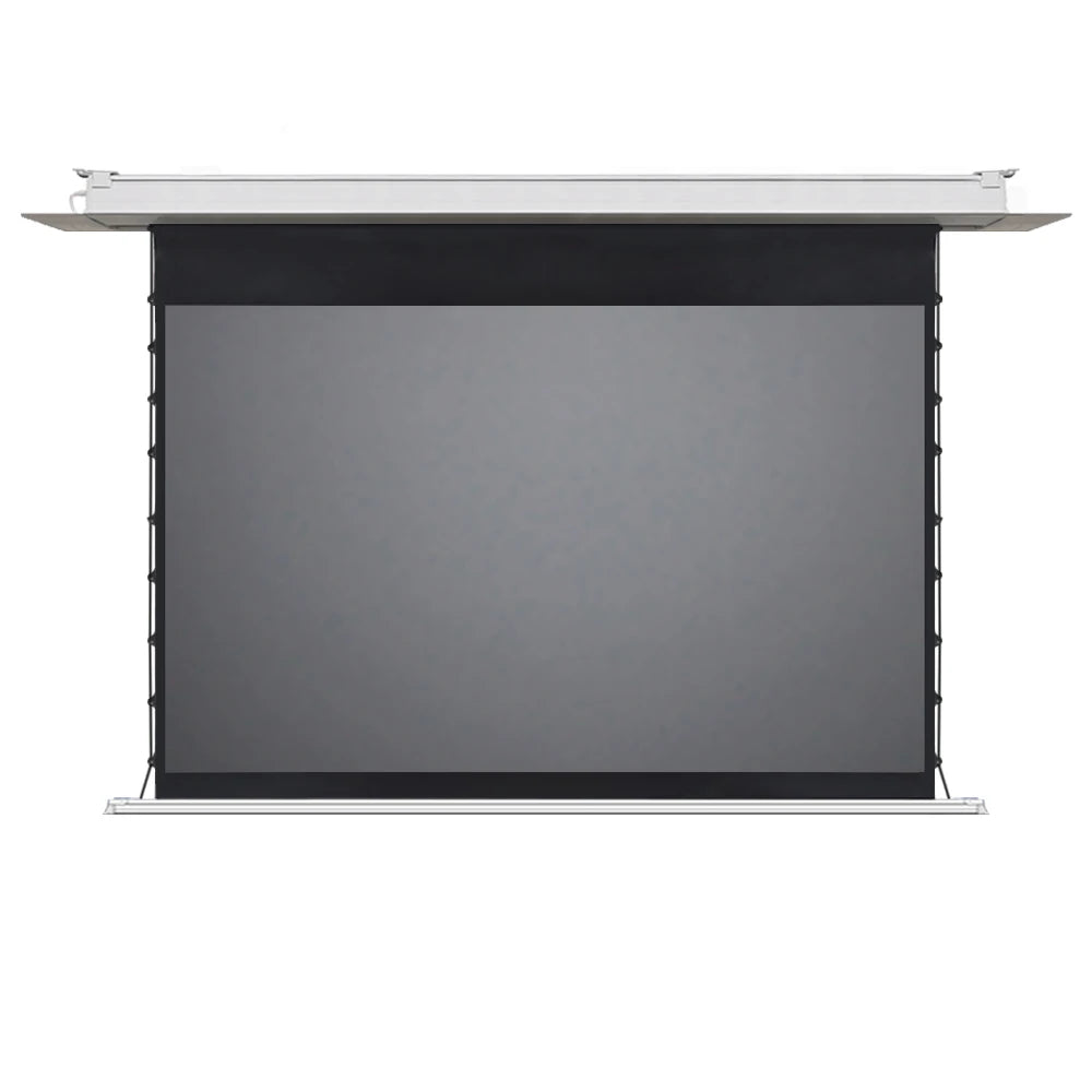 High-end Home Theater Electric Ceiling Screen Hidden Hanging Projector Screen 4k Black Crystal Long ALR 16:9 Motorized