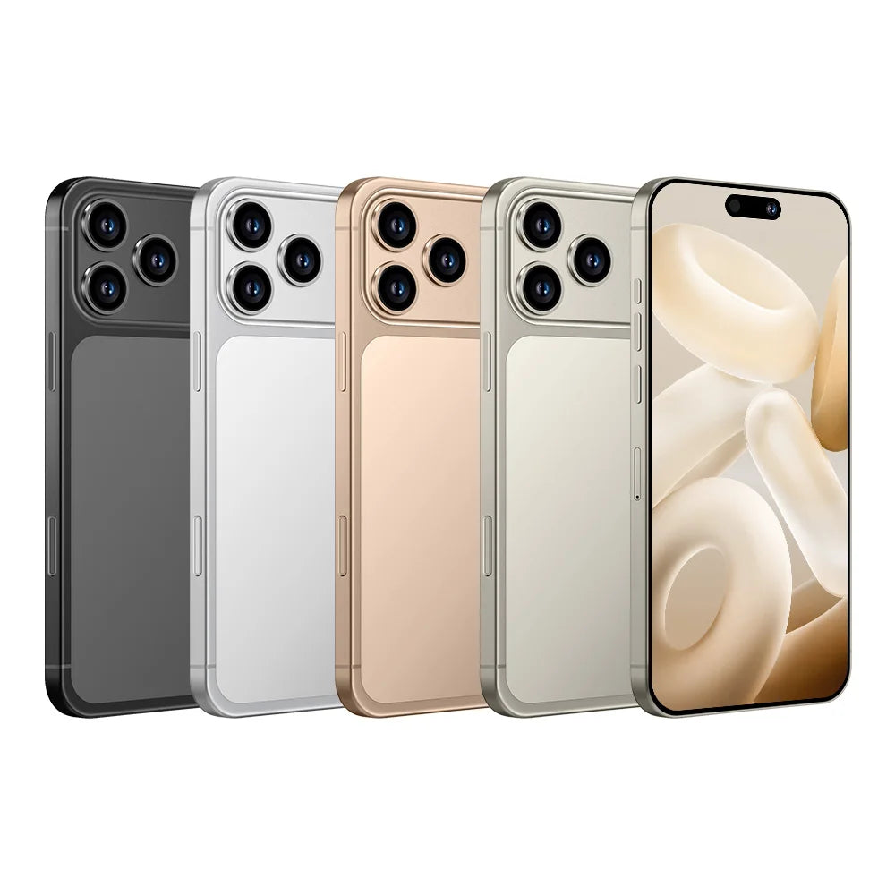 Unclocked I New Phone 17 Pro Max 5G Smartphone 64MP Triple Camera 12GB+512GB 4800mAh Wireless Charge Global Version Cellphone