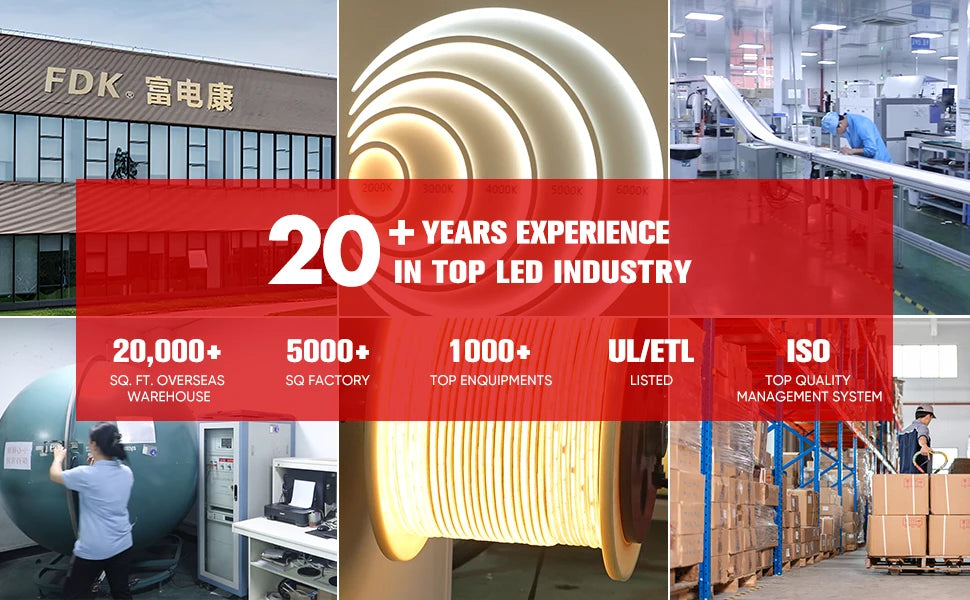 12W Low Consumption Led Light AC120V Cold Resistant IP65 Waterproof Cuttable Connectable ETL 7x10mm 2800K Led Strip Light