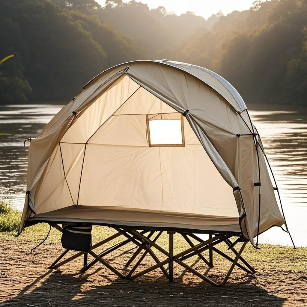 1-Person Portable Camping Cot Tent BC Tent Folding Design CXZ-884 Off-Ground Tent for Solo Use Outdoor Cot Bed