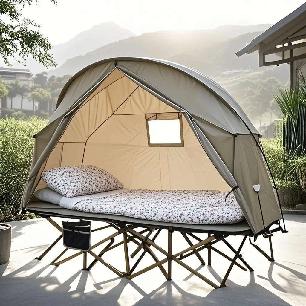 1-Person Portable Camping Cot Tent BC Tent Folding Design CXZ-884 Off-Ground Tent for Solo Use Outdoor Cot Bed