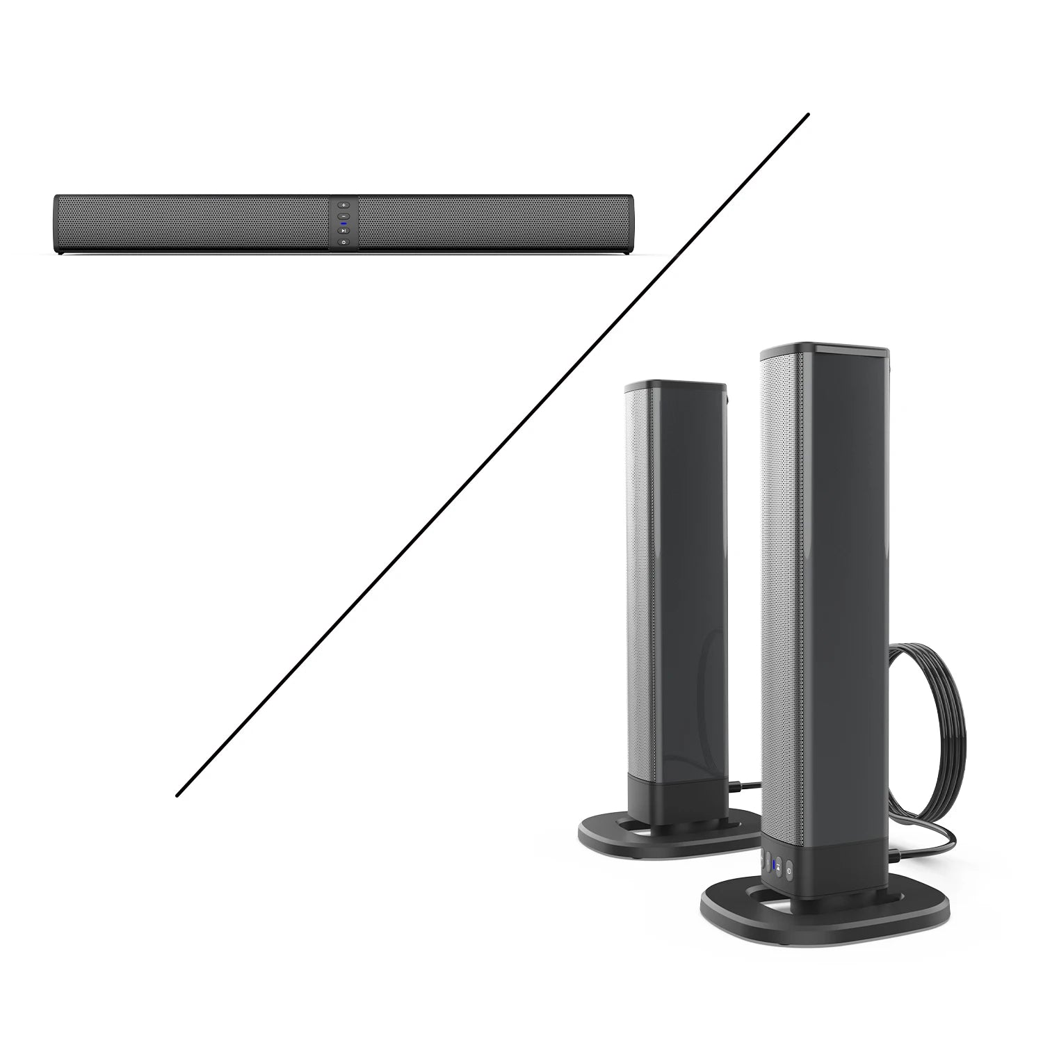 BS-36 Sound bar Wireless Intelligent Speaker with Big Power Battery Capacity Support TV/PC/Phone/MP3/MP4/DVD/TV BOX Audio