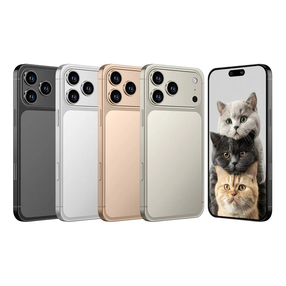 Unclocked I New Phone 17 Pro Max 5G Smartphone 64MP Triple Camera 12GB+512GB 4800mAh Wireless Charge Global Version Cellphone