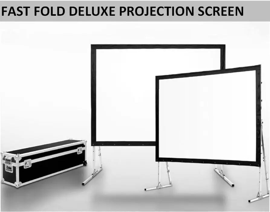 150 Inch Foldable Fast Fold Projection Screen Floor Standing Home Theater Office 4:3 4K Portable White Outdoor Projector Screen