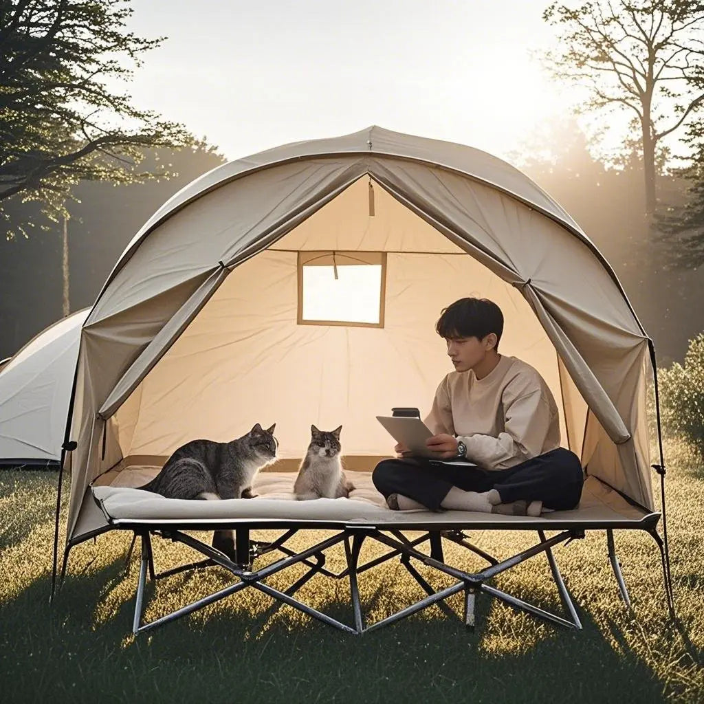 1-Person Portable Camping Cot Tent BC Tent Folding Design CXZ-884 Off-Ground Tent for Solo Use Outdoor Cot Bed