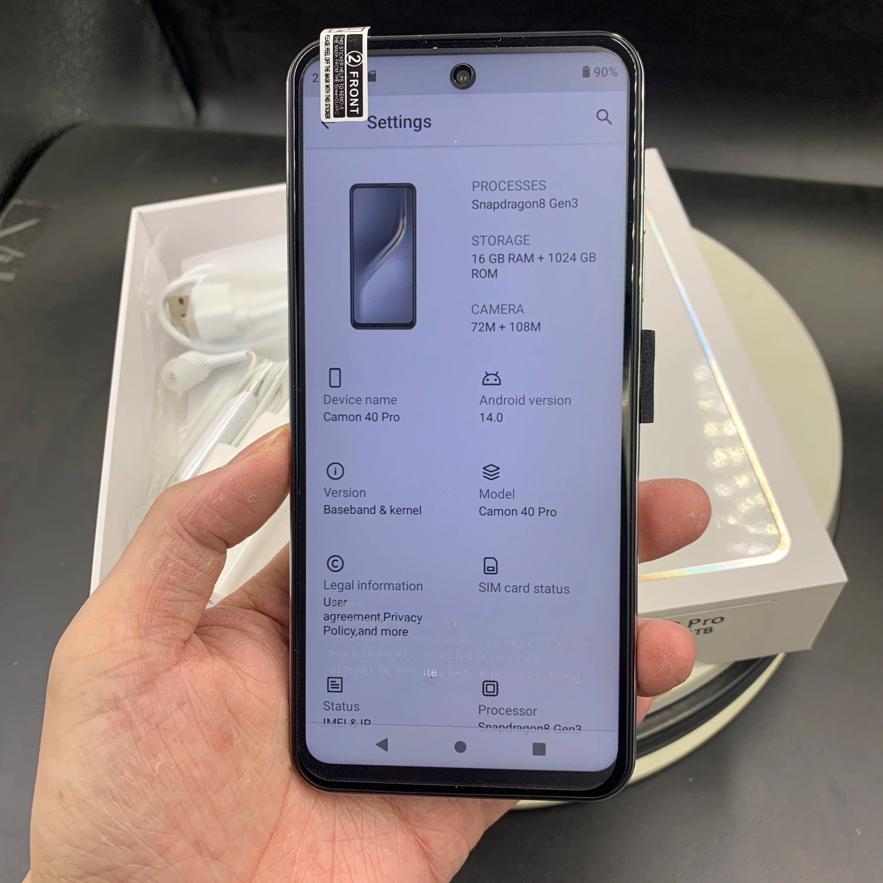 Top Selling Camon 40 Pro Original 16+ 1TB Camon 40 Pro 5G Smartphones 8800mAh 108MP Android Phone