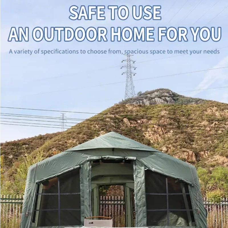 Air Inflatable Tents 12.96 ㎡ Suitable for 6 to 9 Person Large Space Factory Price Waterproof Oxford Camping Inflatable Tent