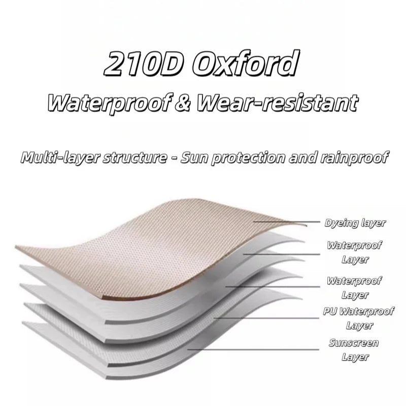 Large Space Waterproof Four-Season Outdoor Camping Tent One Bedroom One Living Room 210D Oxford Iron Frame