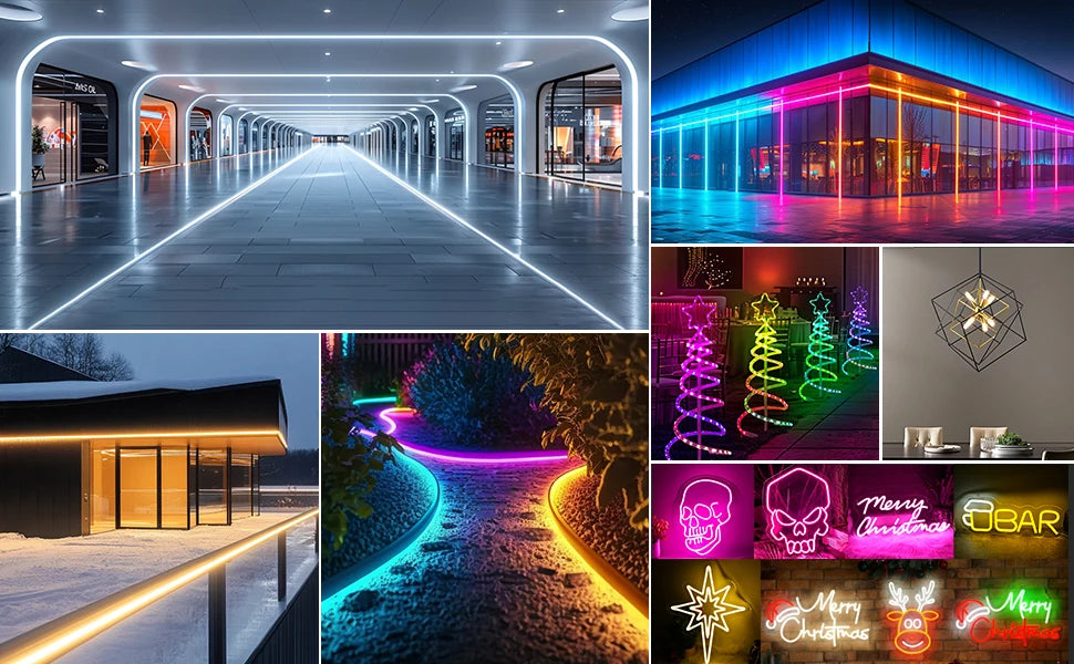 12W Low Consumption Led Light AC120V Cold Resistant IP65 Waterproof Cuttable Connectable ETL 7x10mm 2800K Led Strip Light
