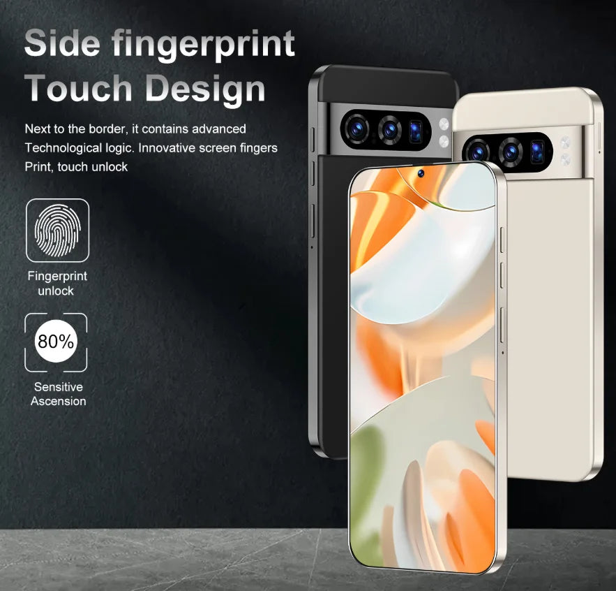 Hicyber P9 Pro Gaming Large Screen Phone with 108MP Camera LTE 16GB+1TB RAM/ROM Android 14 Display Face Recognition & Dual SIM