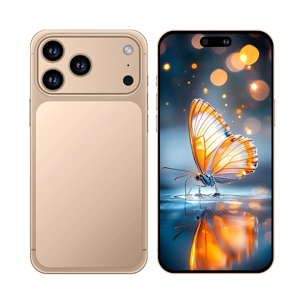 Unclocked I New Phone 17 Pro Max 5G Smartphone 64MP Triple Camera 12GB+512GB 4800mAh Wireless Charge Global Version Cellphone
