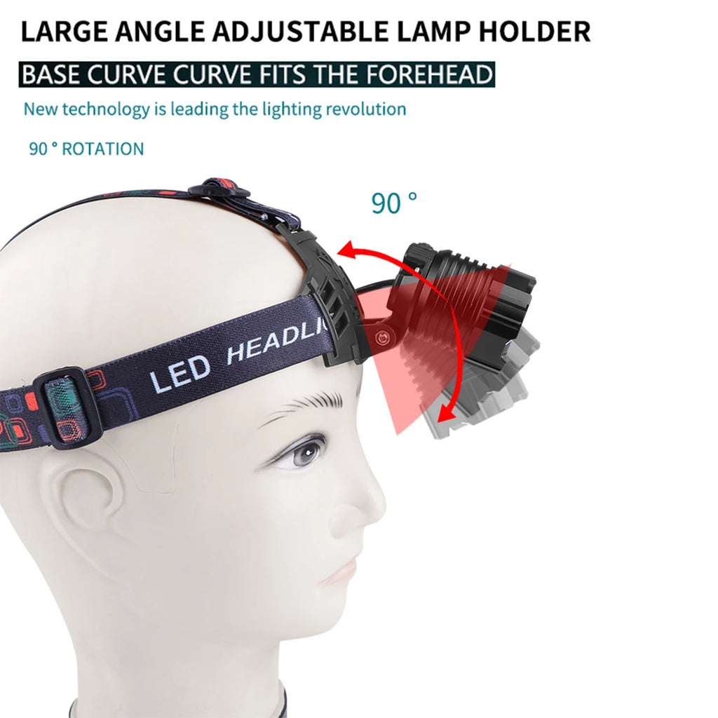 30W Wholesale LED Headlamp Rechargeable Night Climbing Long-range Strong Headlight Accessories  for Cycling Fishing Camping