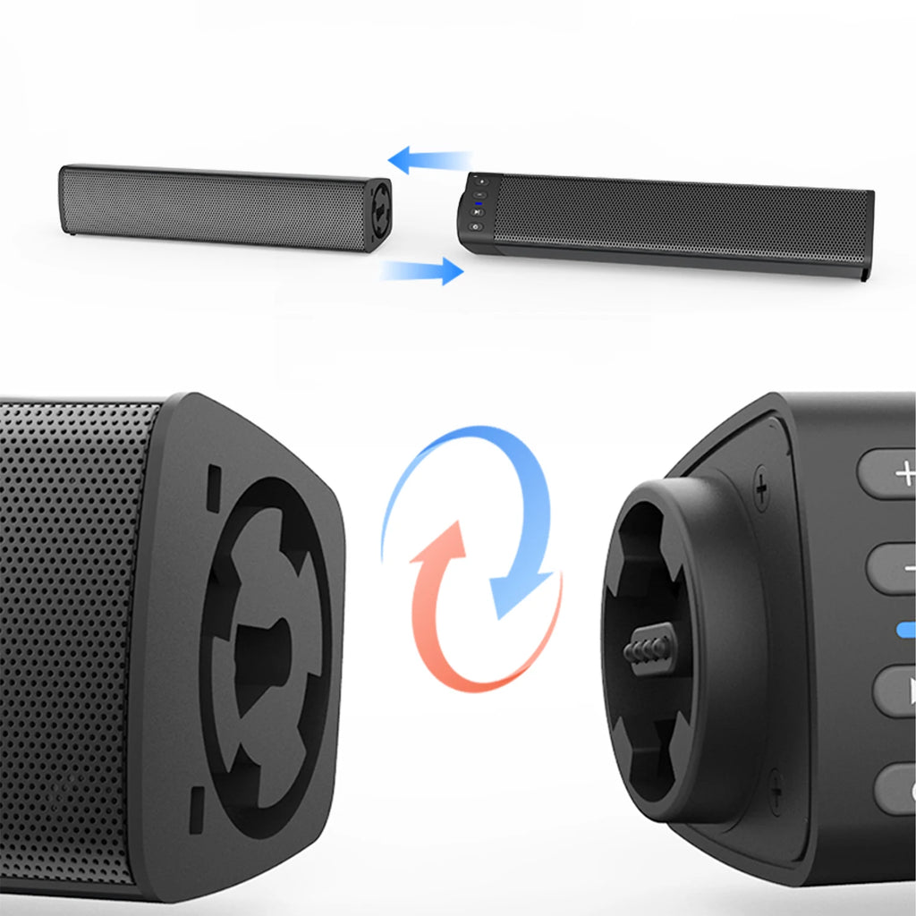 BS-36 Sound bar Wireless Intelligent Speaker with Big Power Battery Capacity Support TV/PC/Phone/MP3/MP4/DVD/TV BOX Audio