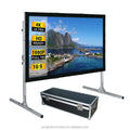 150 Inch Foldable Fast Fold Projection Screen Floor Standing Home Theater Office 4:3 4K Portable White Outdoor Projector Screen