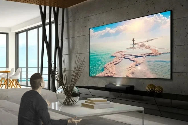 HD 4K PVC Long Throw Fresnel Fixed Frame Projector Screen 100 Inch 16:9 3D ALR Projection Screen Best for Home Theater Cinema