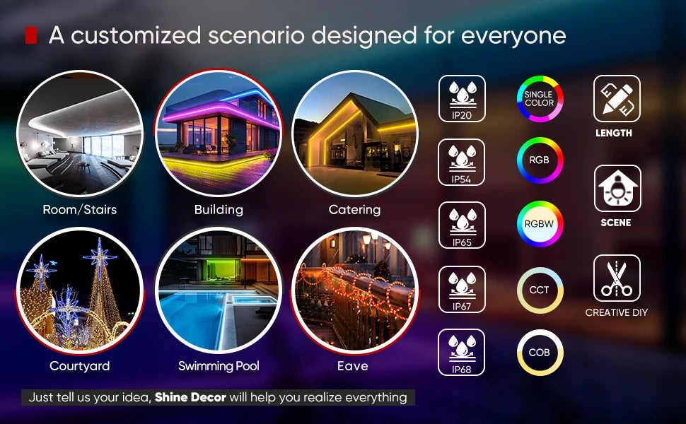 12W Low Consumption Led Light AC120V Cold Resistant IP65 Waterproof Cuttable Connectable ETL 7x10mm 2800K Led Strip Light