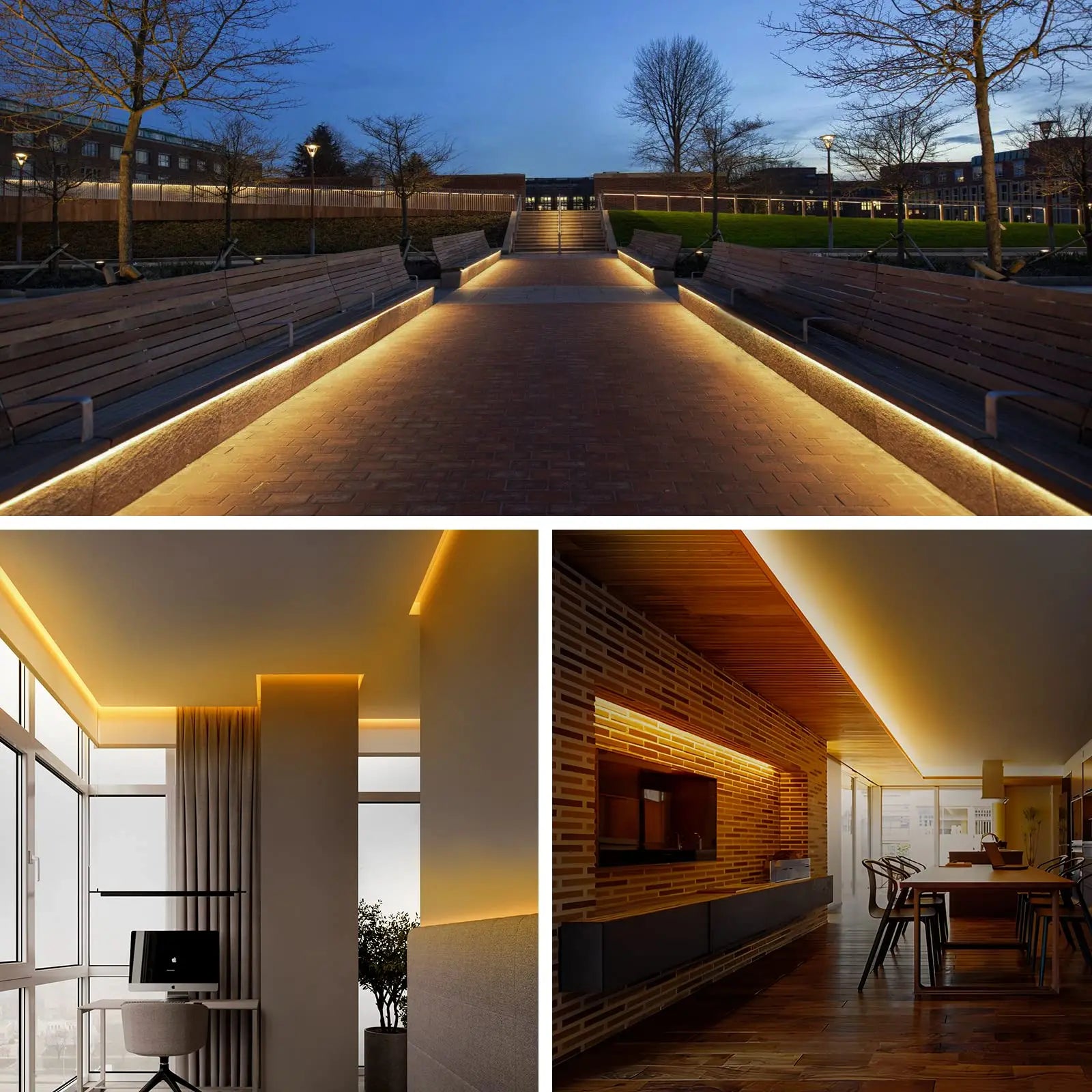 12W Low Consumption Led Light AC120V Cold Resistant IP65 Waterproof Cuttable Connectable ETL 7x10mm 2800K Led Strip Light