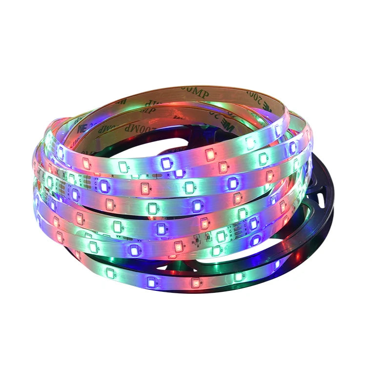 China Factory Direct High Efficiency DC 5v 12v 24v Adjustable 5050 RGB LED Strip Lights