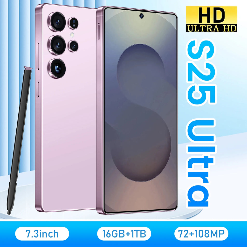 S25 Mint NFC Enabled Smart Phone 120W Dual Sim 512 GB Rom 30x Digital Zoom Quick Charge 108MP Rear Camera 2K HD Gaming-Spanish