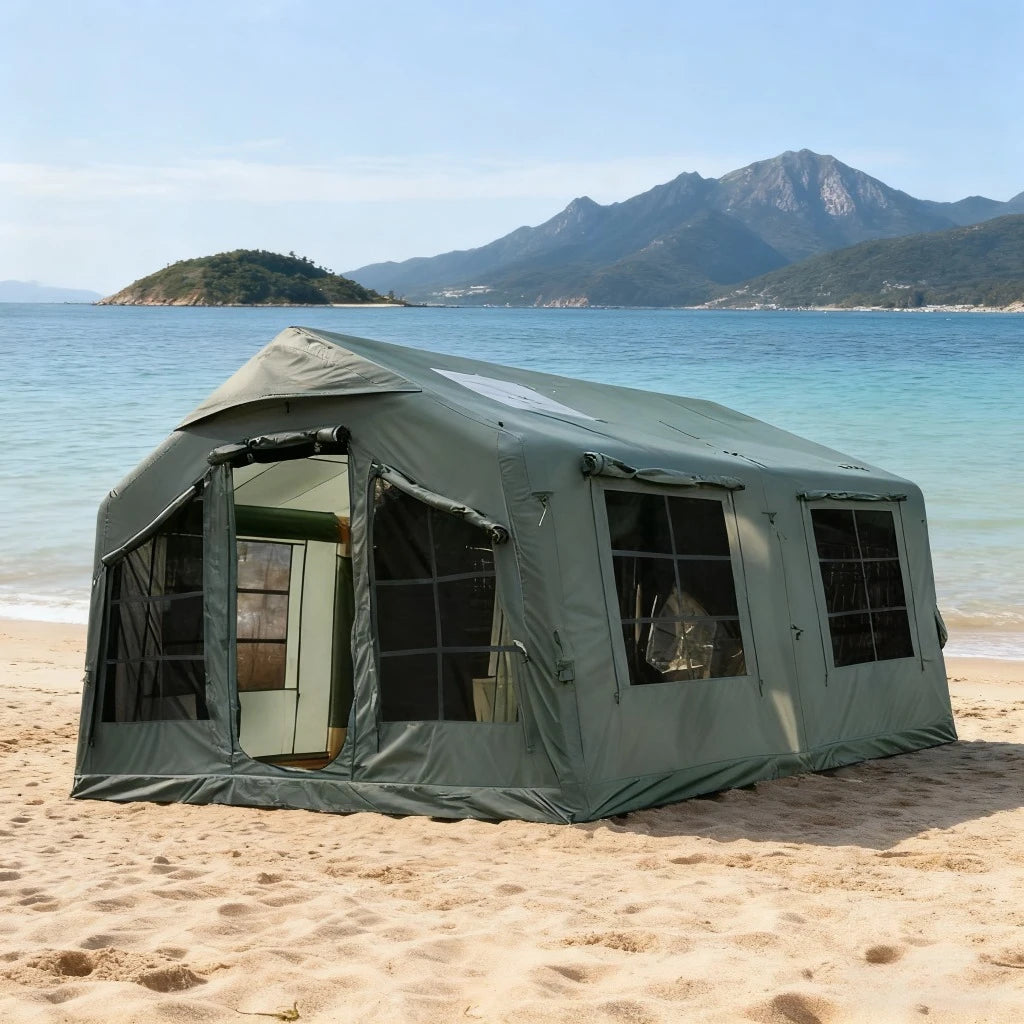 Air Inflatable Tents 12.96 ㎡ Suitable for 6 to 9 Person Large Space Factory Price Waterproof Oxford Camping Inflatable Tent