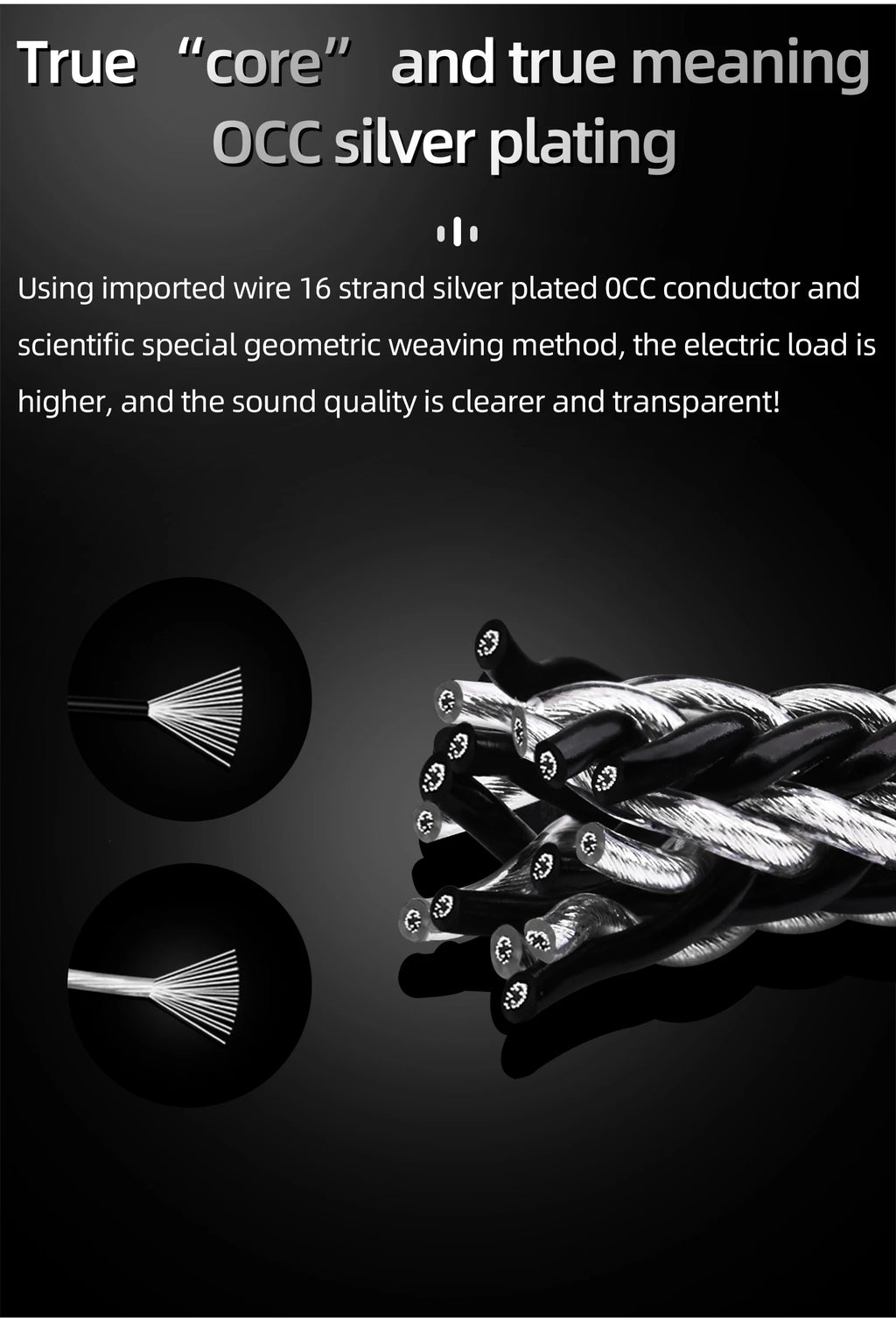 ATAUDIO HiFi 4.4mm to 3.5mm Audio Cable High Quality 16 Shares OCC Sliver Plated 4.4mm to 3.5mm Jack Balance Cable for Amplifier