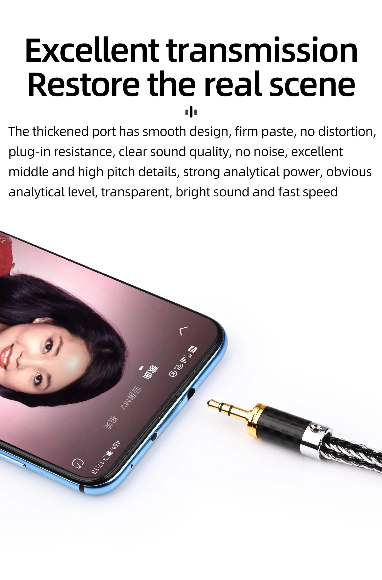 ATAUDIO HiFi 4.4mm to 3.5mm Audio Cable High Quality 16 Shares OCC Sliver Plated 4.4mm to 3.5mm Jack Balance Cable for Amplifier